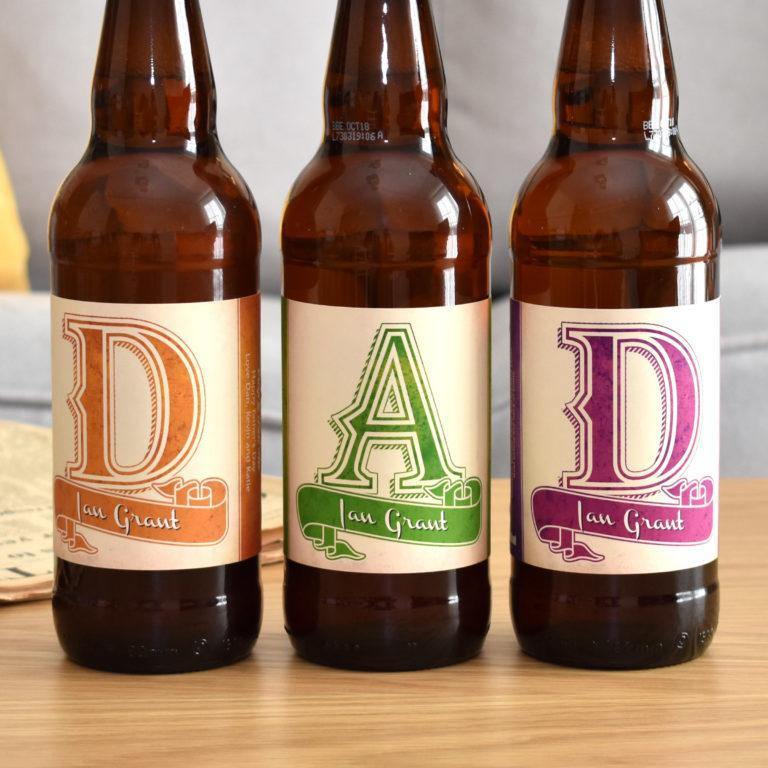 D.A.D. 3 Pack of Personalised Beer